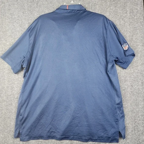 Nike Polo Shirt Mens XXL Navy Blue New England Patriots NFL Dri-FIT Short Sleeve - Picture 2 of 10